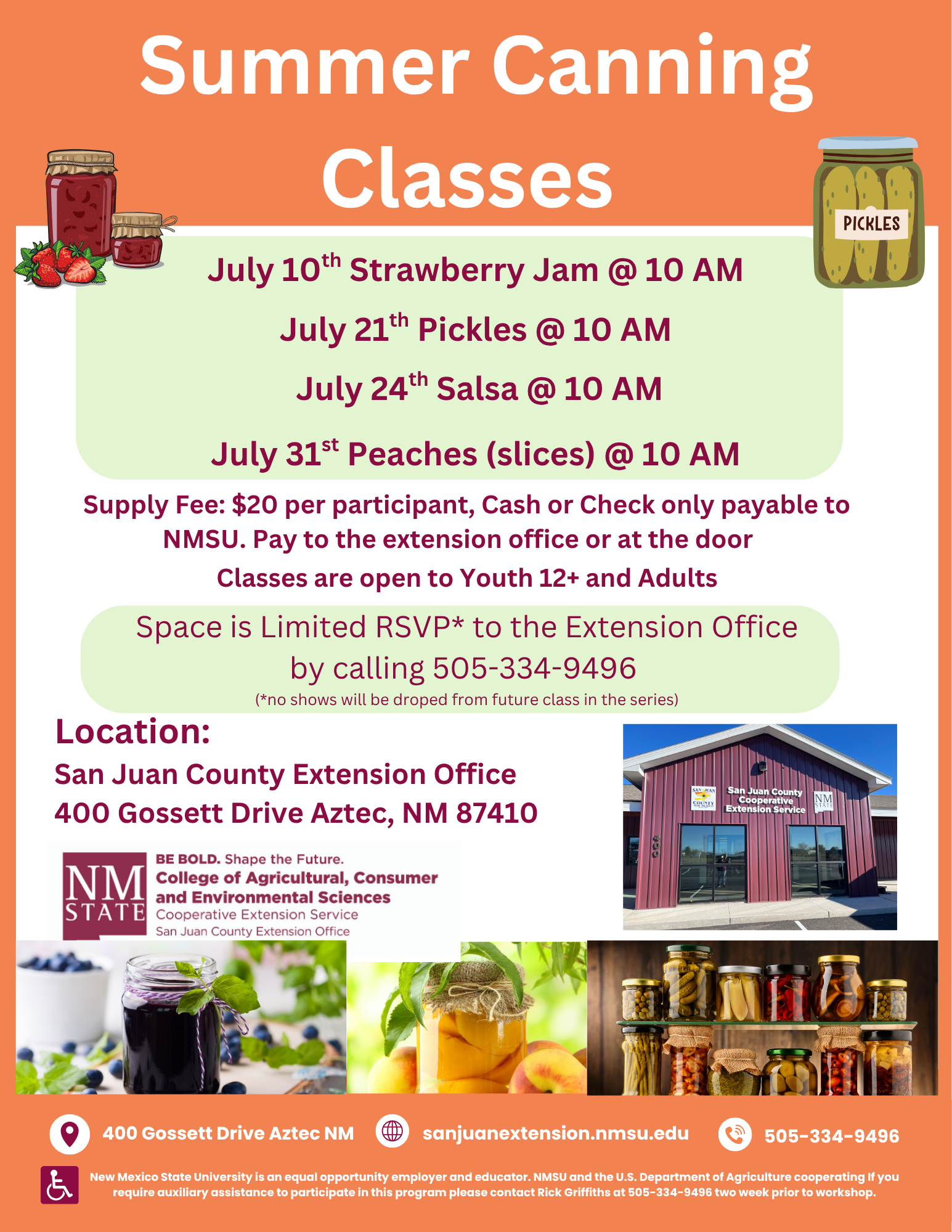 Summer Canning flyer