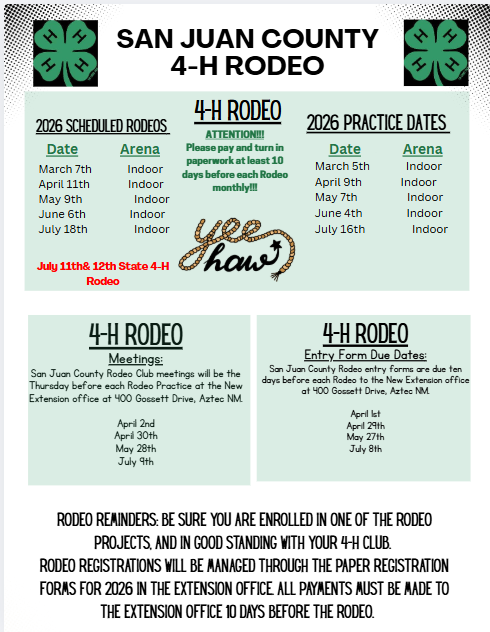 Rodeo Schedule